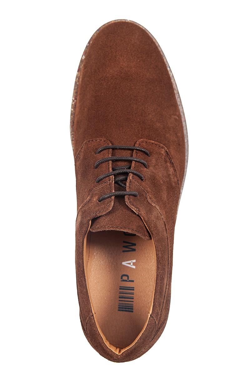 brązowe buty męskie z zamszu