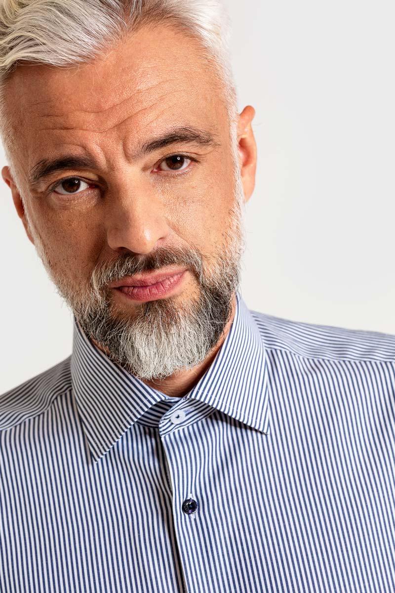 męska koszula slim w paseczki, koszula na święta, elegancka koszula męska na prezent