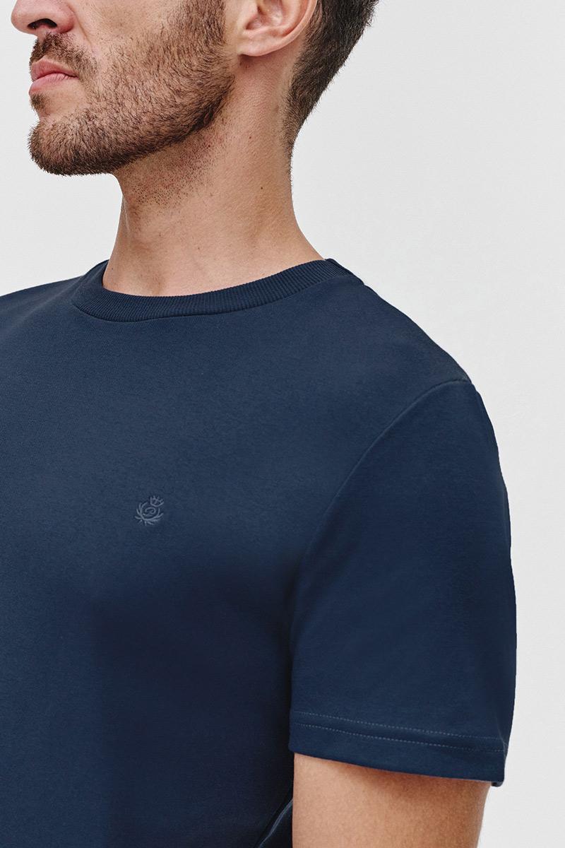 GRANATOWY T-SHIRT MĘSKI