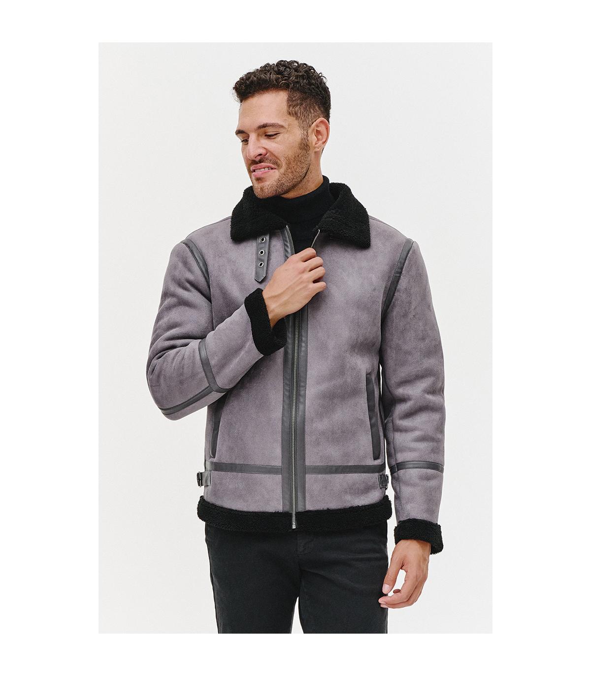 SZARY KOŻUCH MĘSKI CARTER GREY