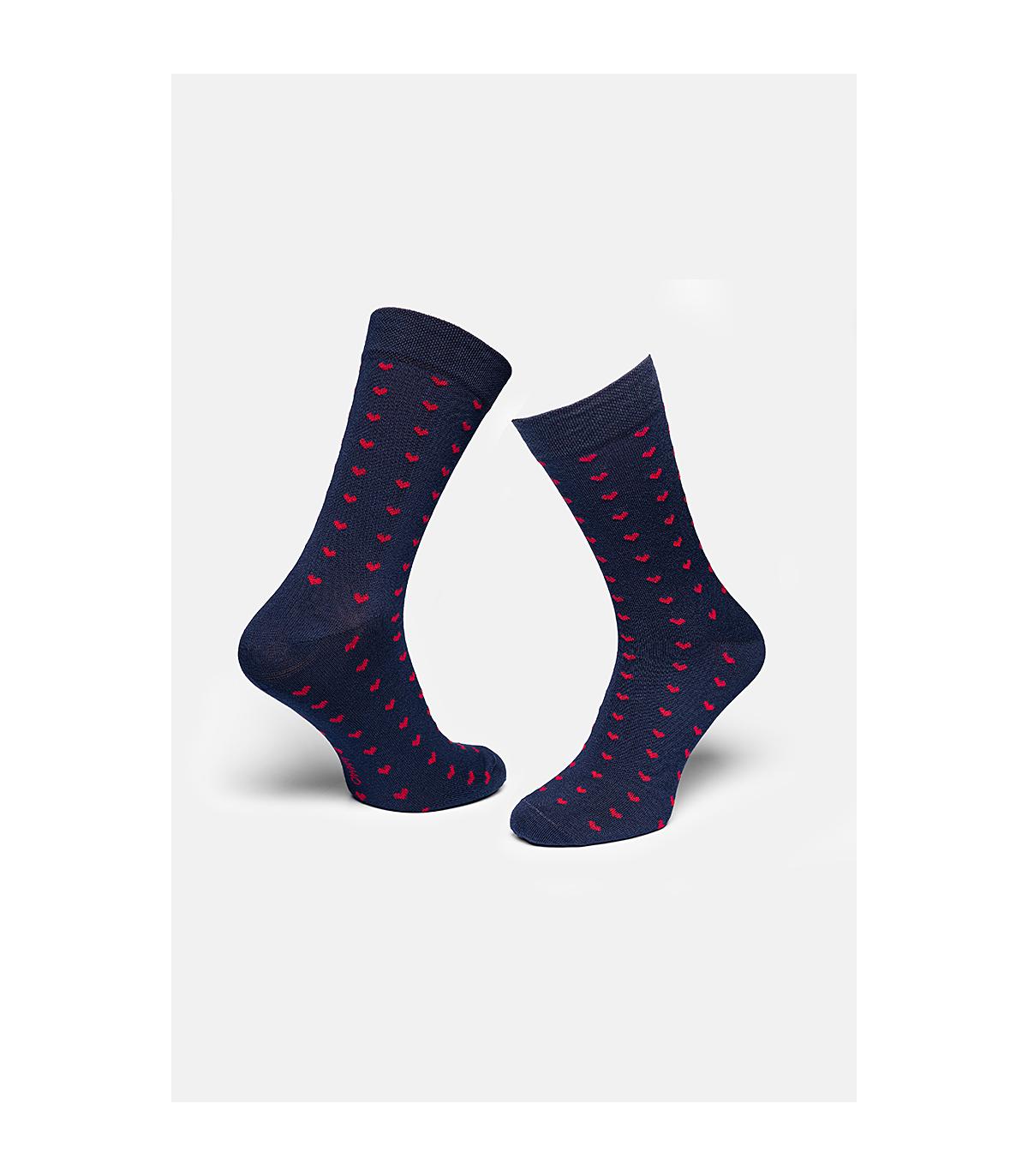 SKARPETY MĘSKIE GRANAT W SERCA