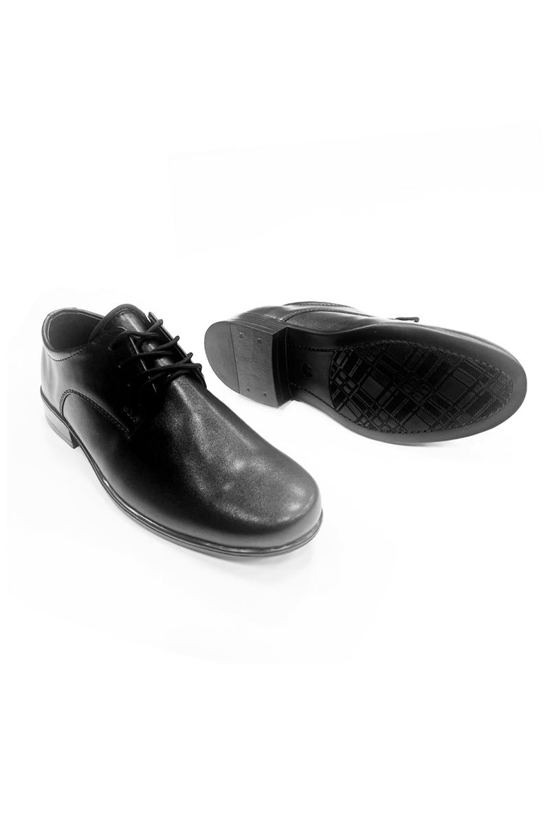 czarne buty chłopięce z ekoskóry