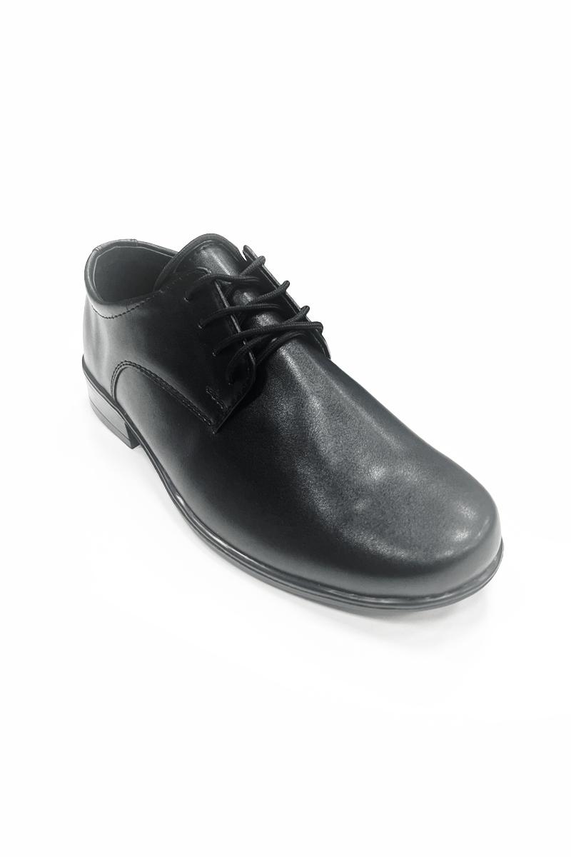 czarne buty chłopięce z ekoskóry
