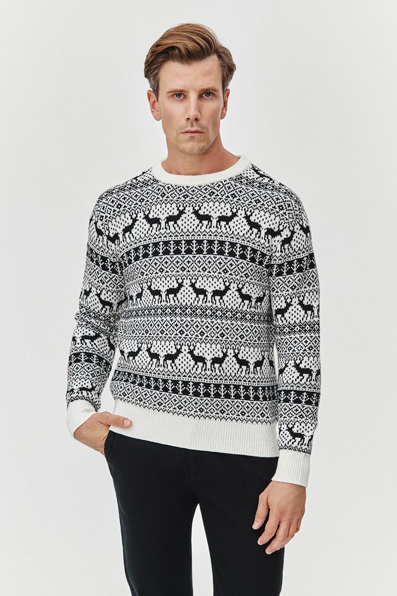 ZIMOWY SWETER MĘSKI W RENIFERY, SWETER ZIMOWY MĘSKI NA PREZENT