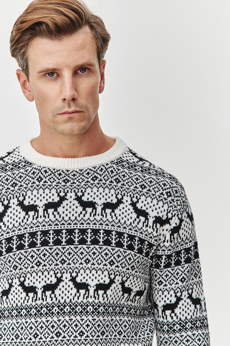 ZIMOWY SWETER MĘSKI W RENIFERY, SWETER ZIMOWY MĘSKI NA PREZENT