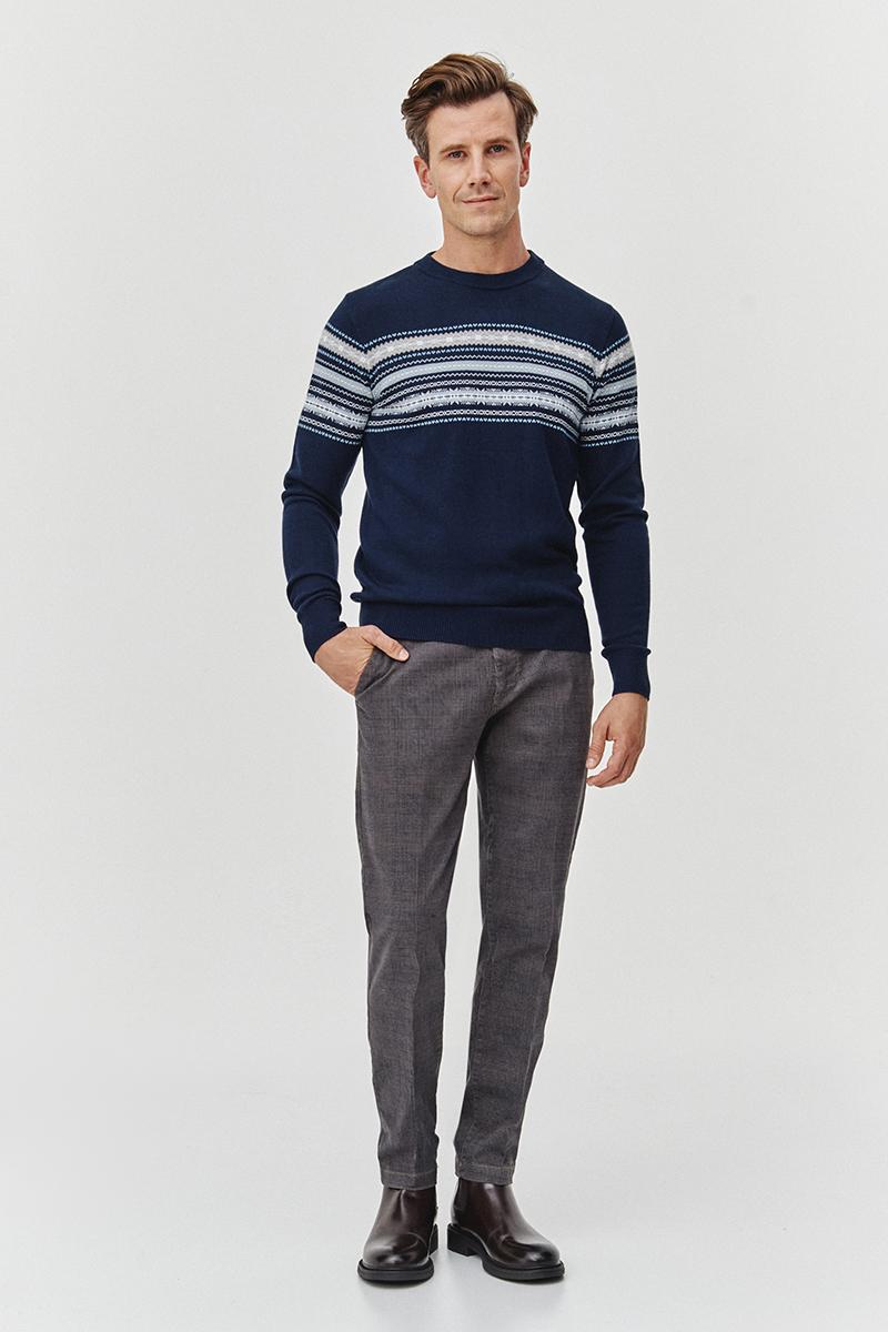 GRANATOWY SWETER MĘSKI