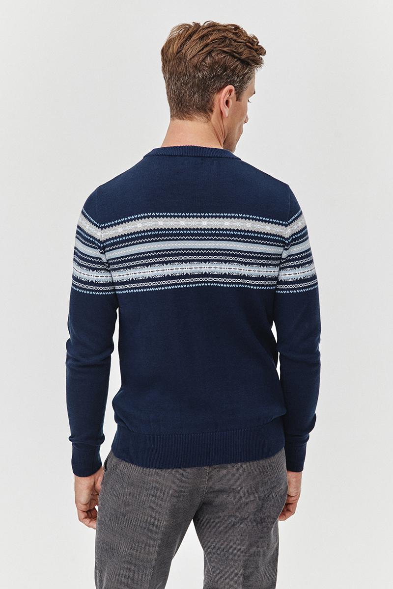 GRANATOWY SWETER MĘSKI