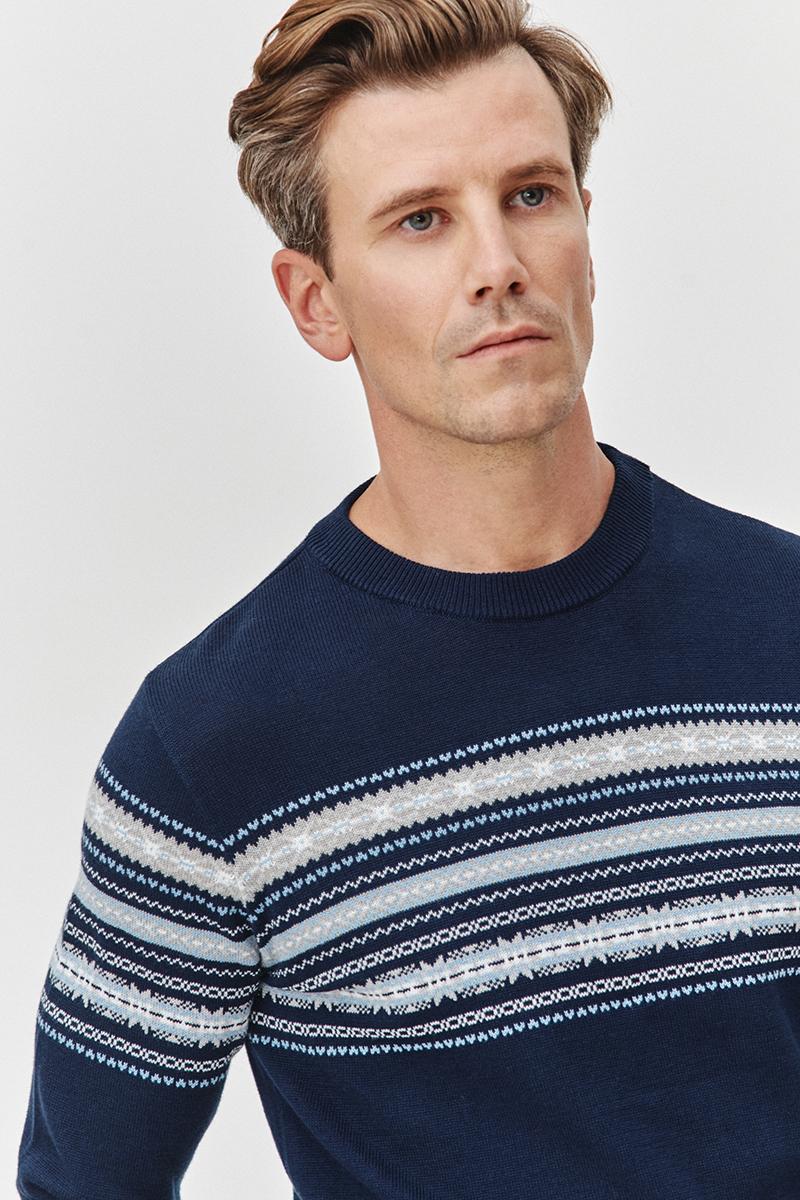 GRANATOWY SWETER MĘSKI