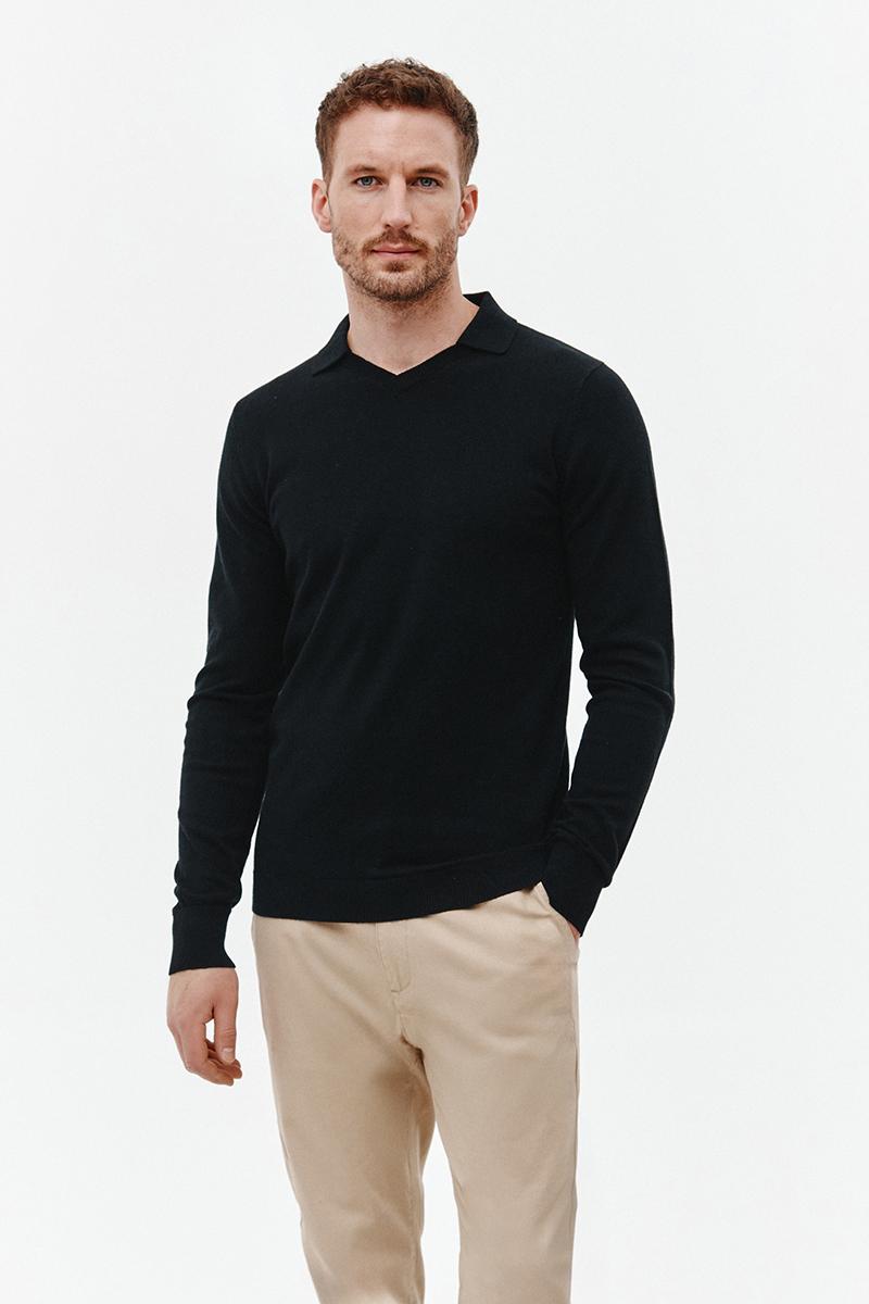 czarne polo sweterkowe