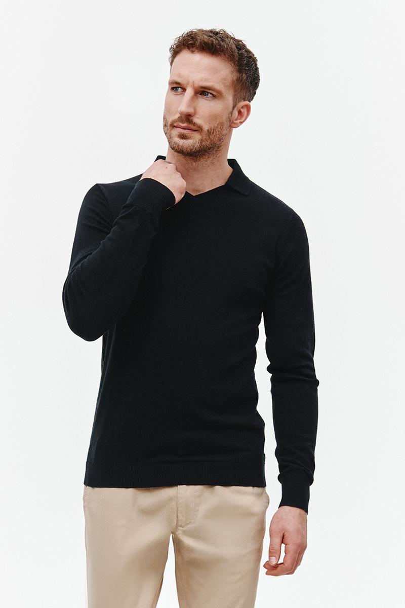 czarne polo sweterkowe