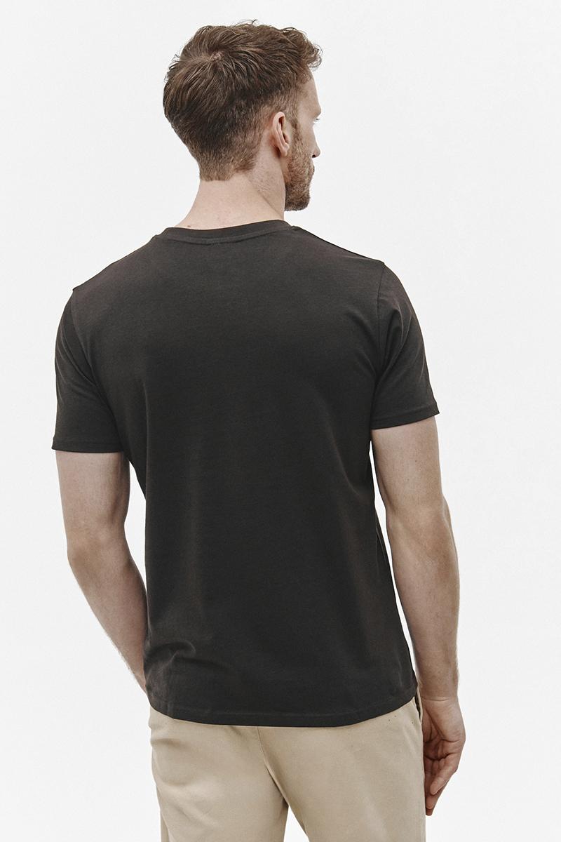 BRĄZOWY T-SHIRT MĘSKI SIMO
