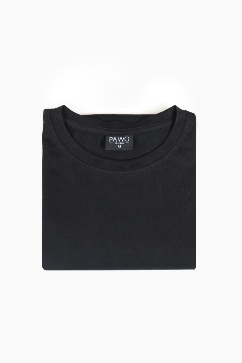 t-shirt round neck czarny