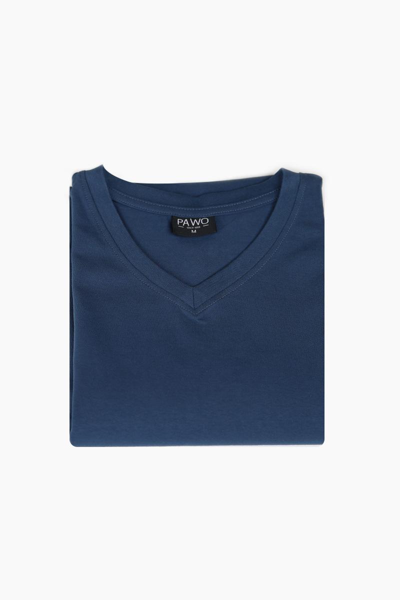 t-shirt v-neck granat