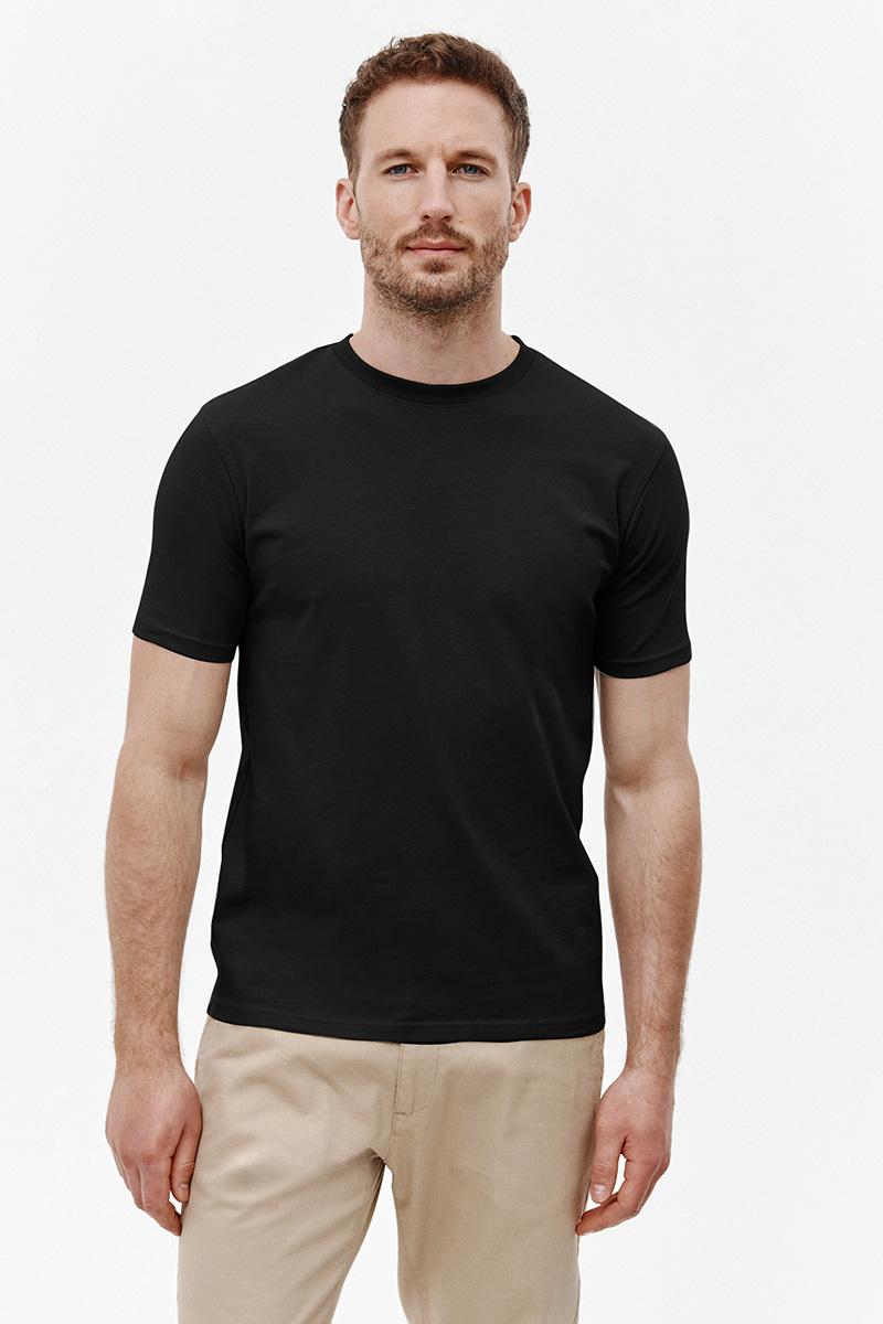 t-shirt round neck czarny