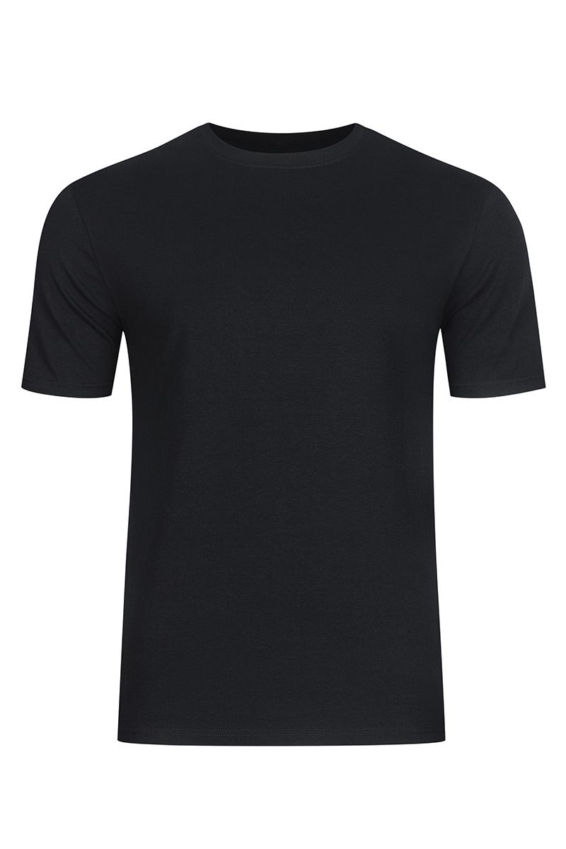 t-shirt round neck czarny