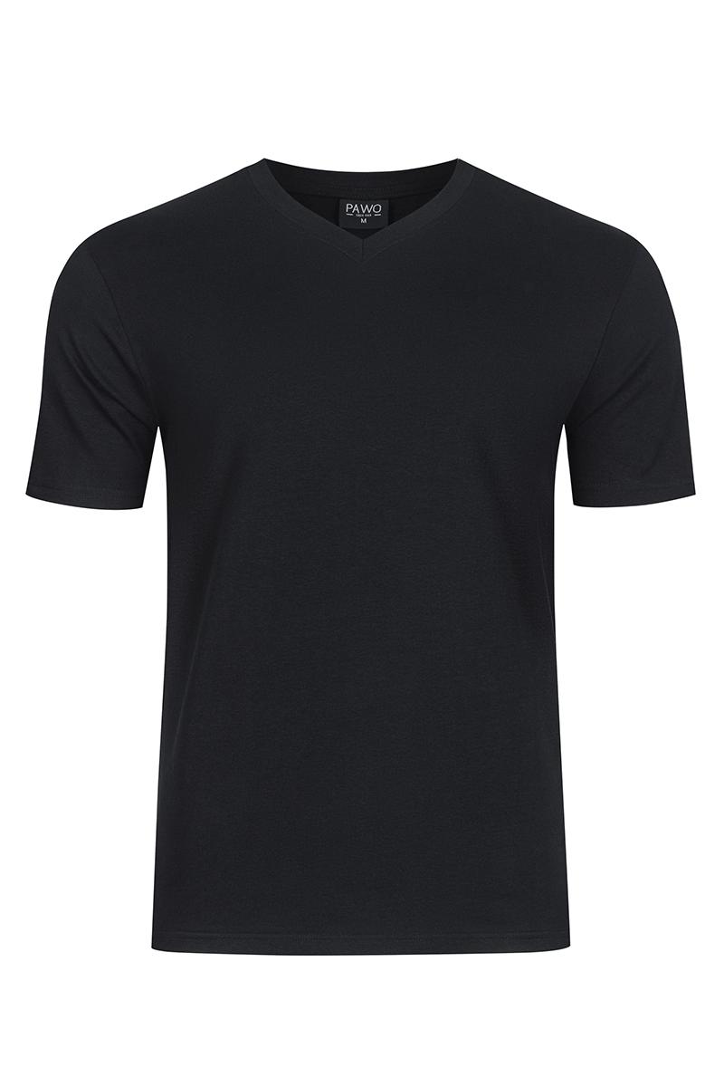 t-shirt v-neck czarny