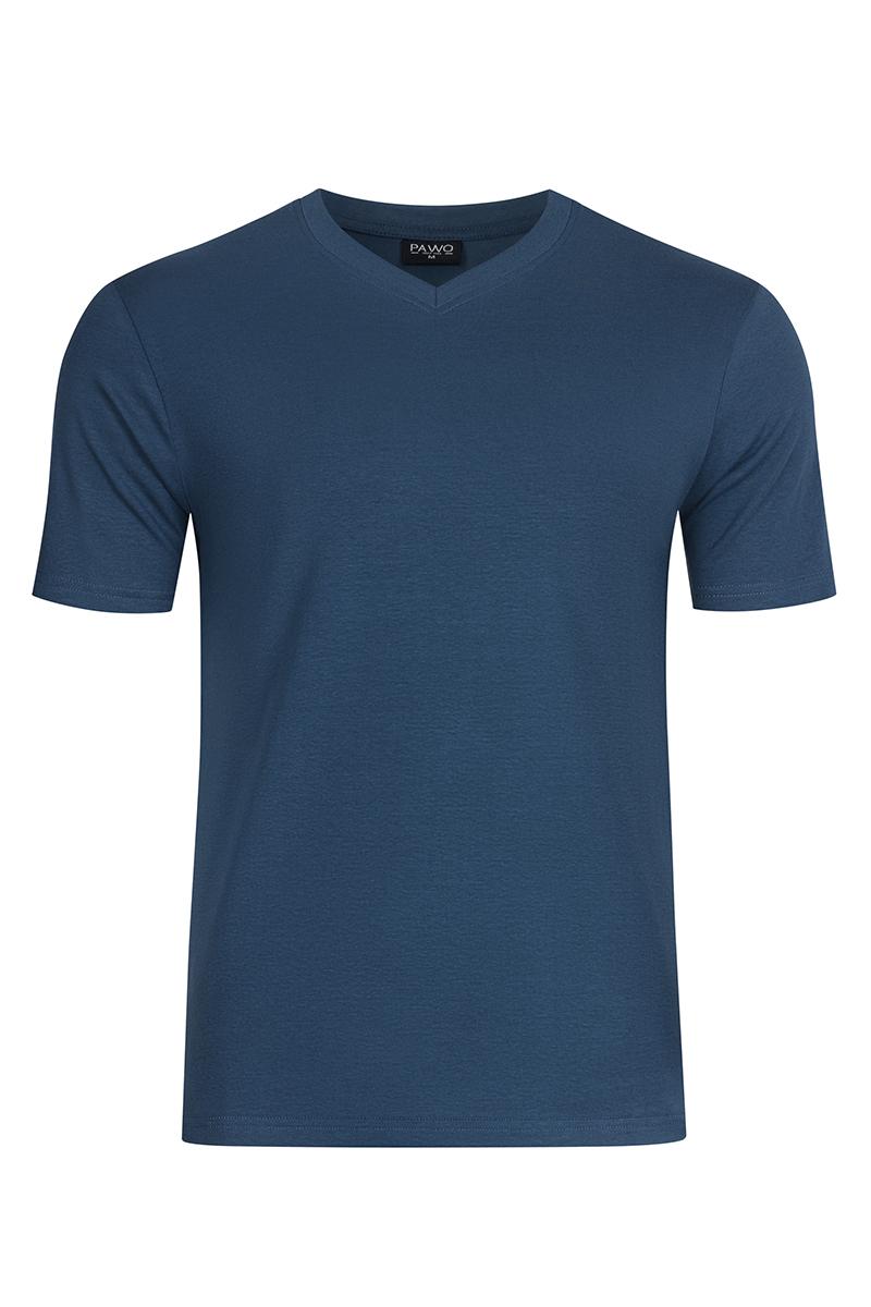 t-shirt v-neck granat