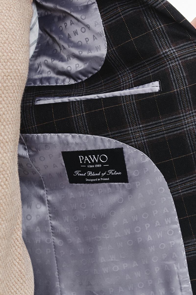 ciemnoszara marynarka męska w kratę