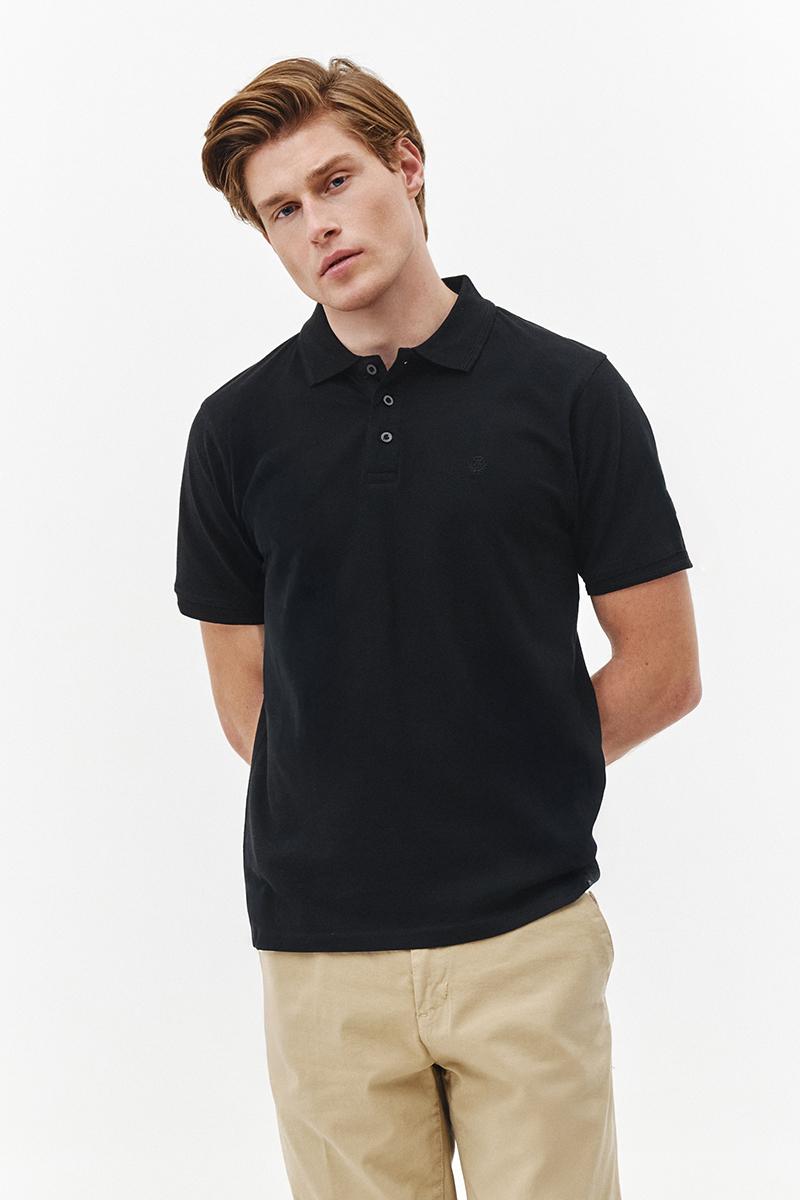 czarne polo męskie