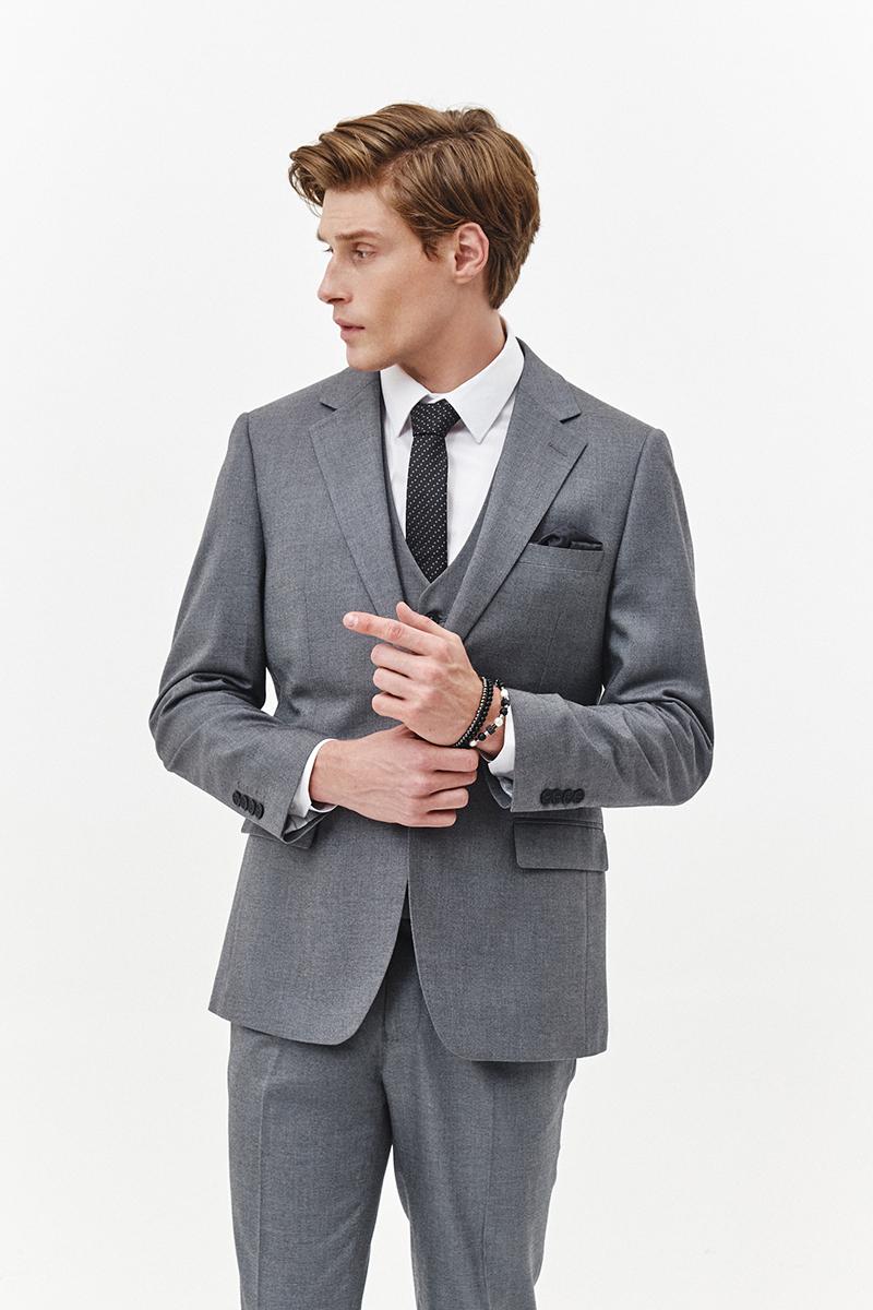 SZARY GARNITUR MĘSKI ELSO