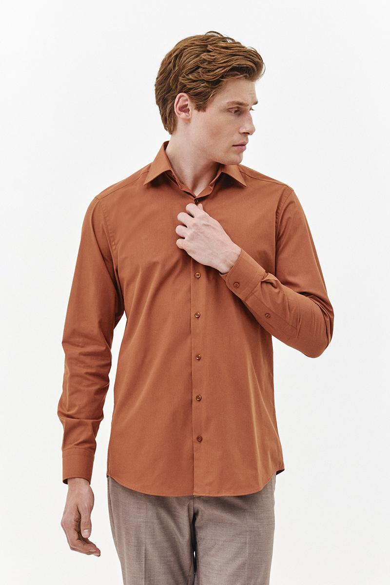 koszula męska w kolorze ziemi