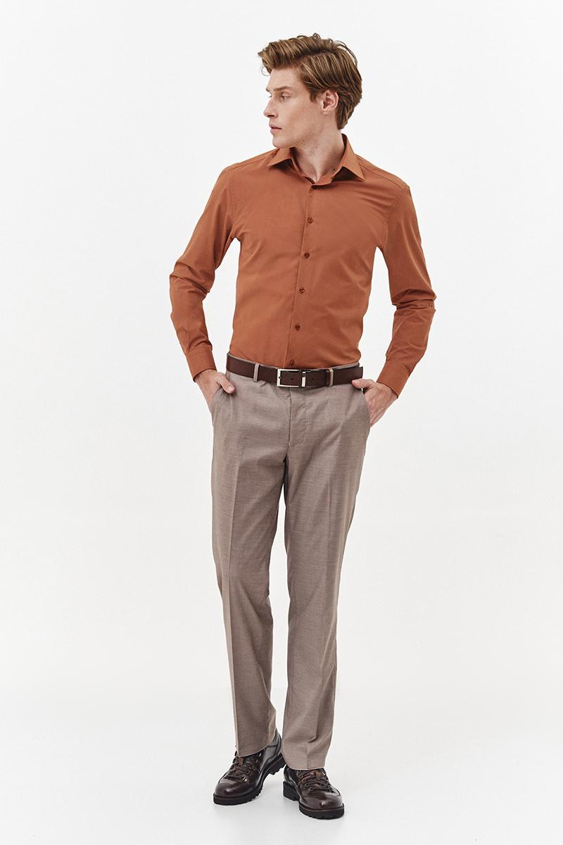 koszula męska w kolorze ziemi