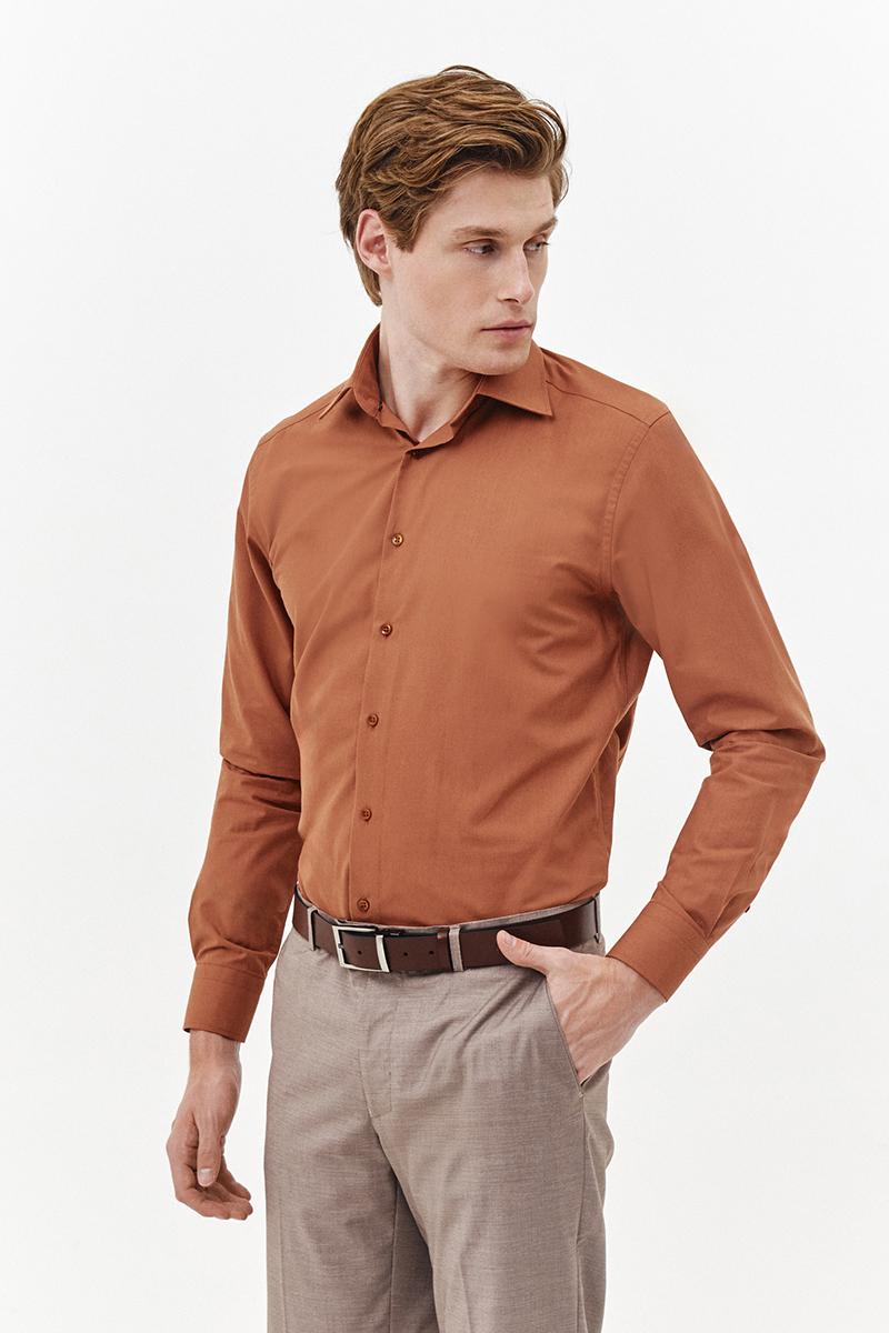 koszula męska w kolorze ziemi