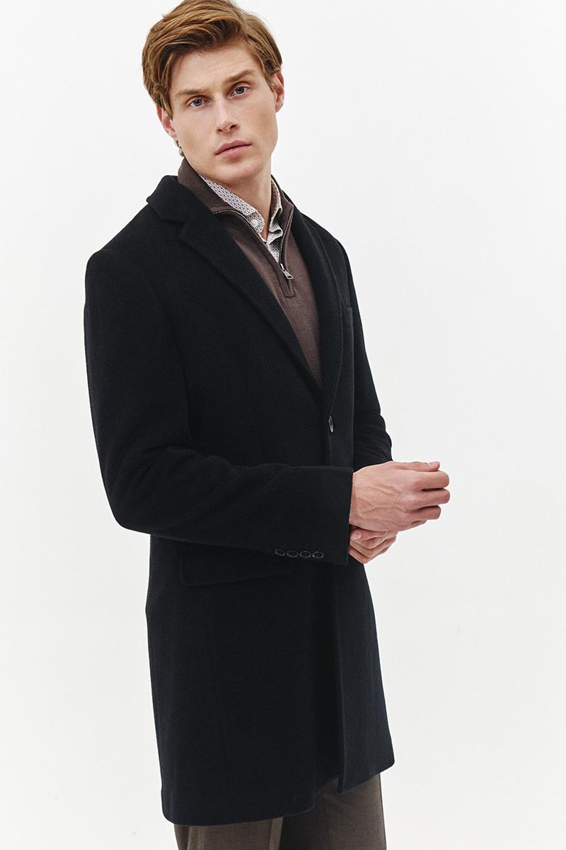 płaszcz męski z wełny i kaszmiru