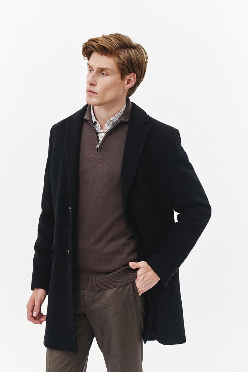 płaszcz męski z wełny i kaszmiru