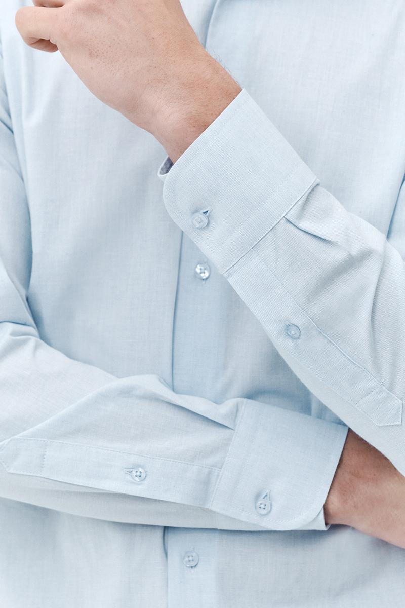 BŁĘKITNA KOSZULA MĘSKA ROSTO SLIM