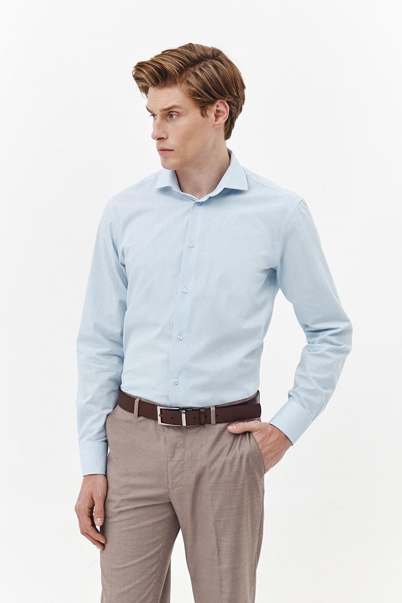 BŁĘKITNA KOSZULA MĘSKA ROSTO SLIM
