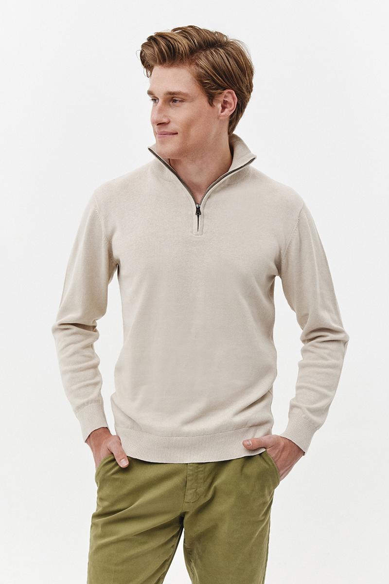 półgolf zapinany beżowy