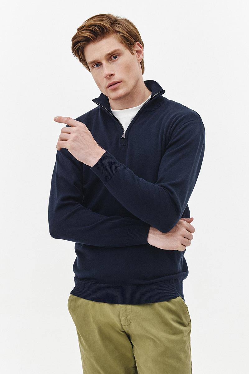 połgolf granatowy zapinany