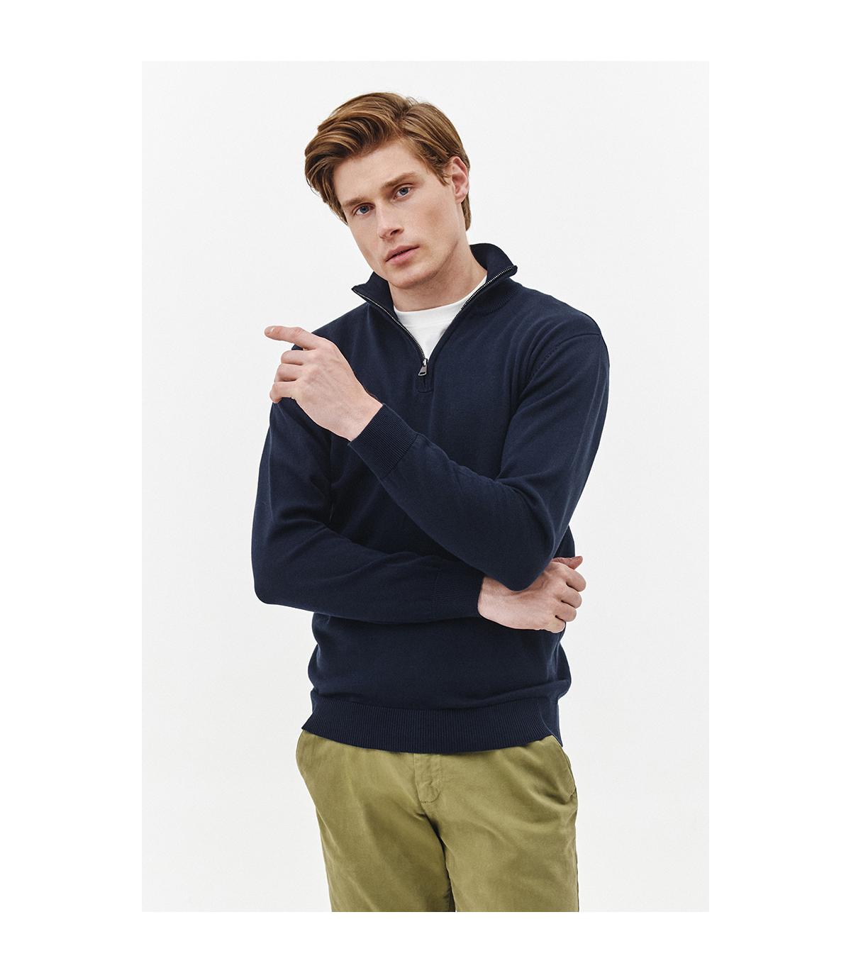 połgolf granatowy zapinany