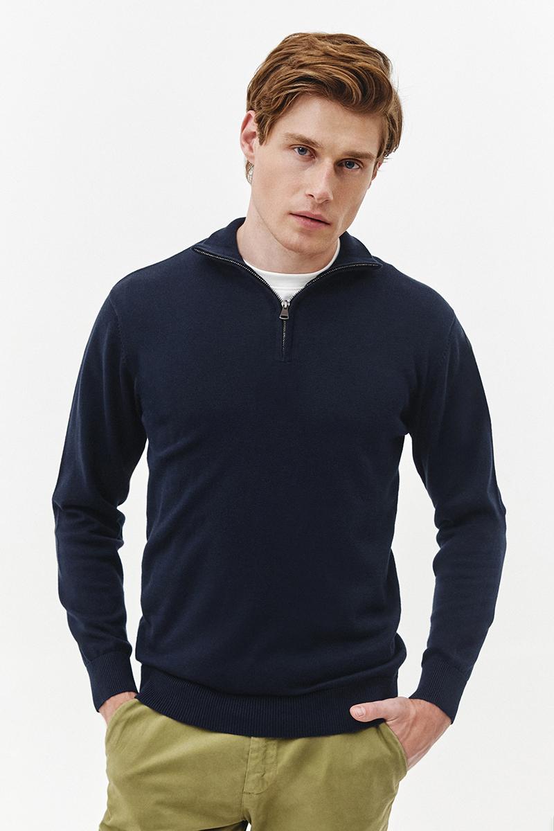 połgolf granatowy zapinany