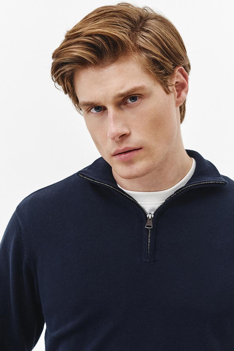 połgolf granatowy zapinany