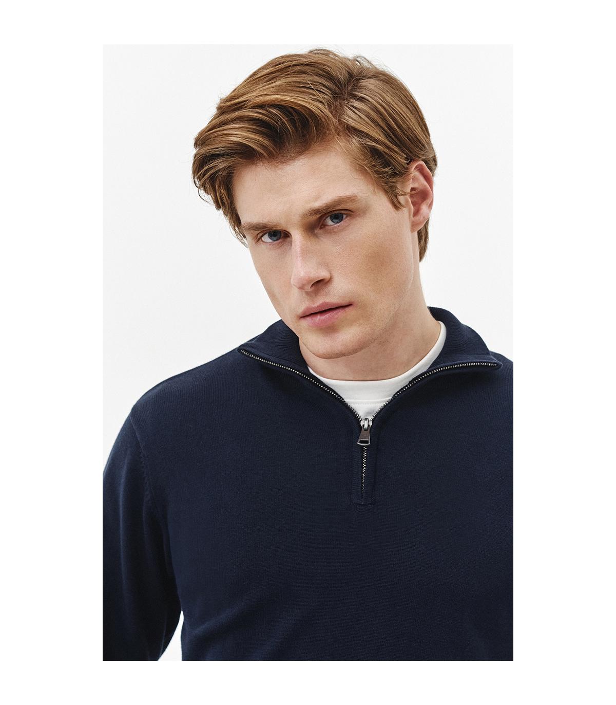 połgolf granatowy zapinany