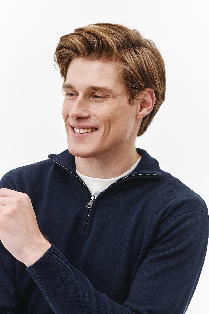 połgolf granatowy zapinany