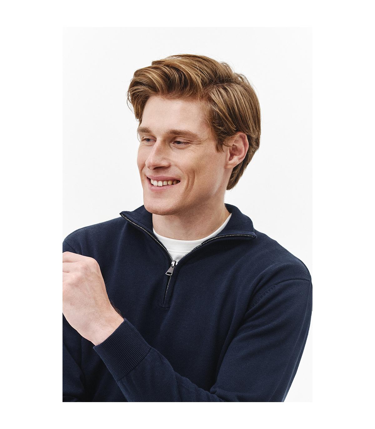 połgolf granatowy zapinany