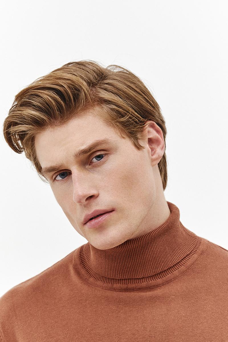 kamelowy golf męski