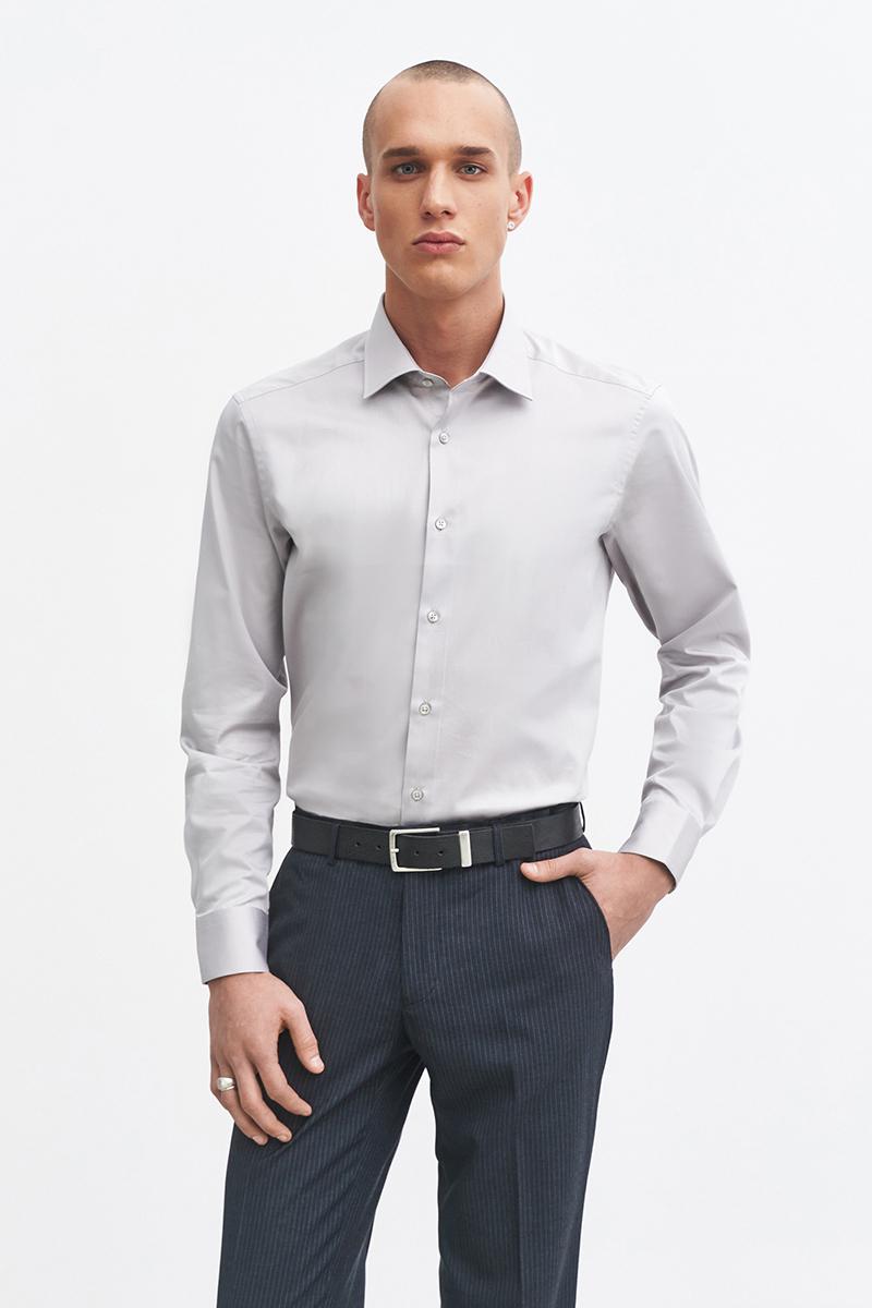 szara koszula męska