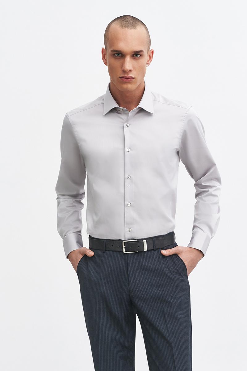 szara koszula męska