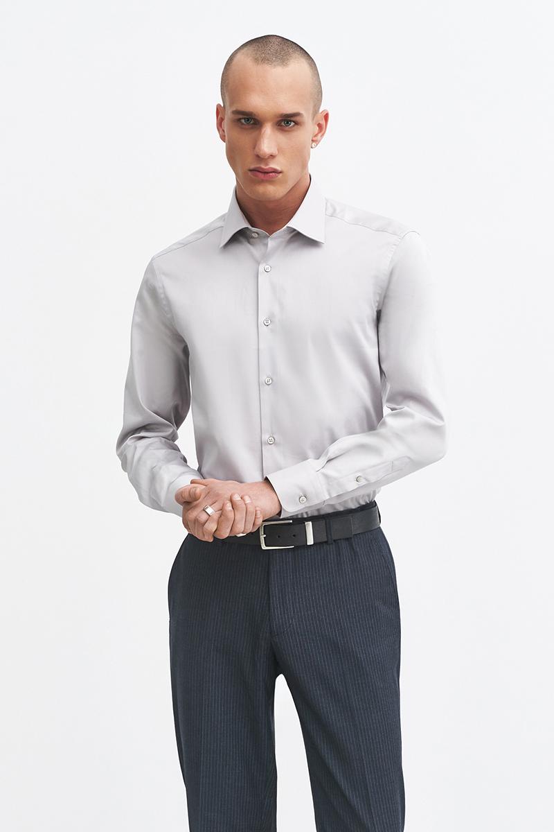 szara koszula męska