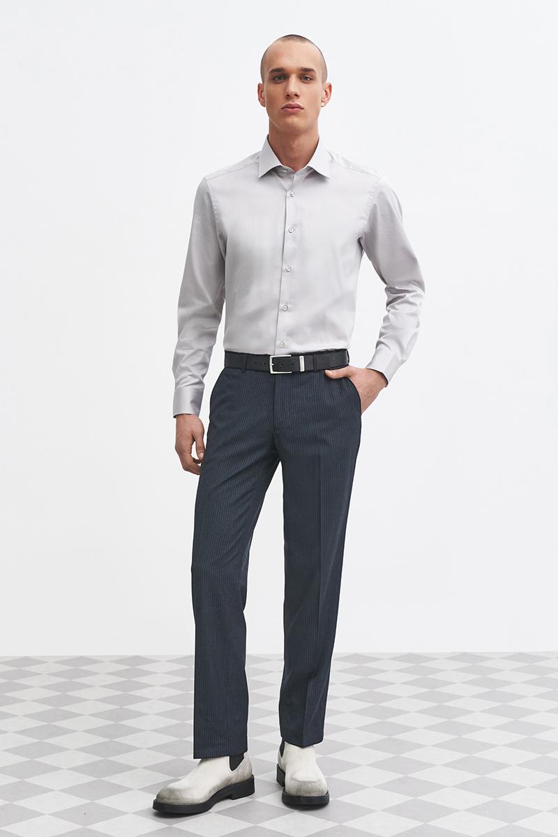 szara koszula męska