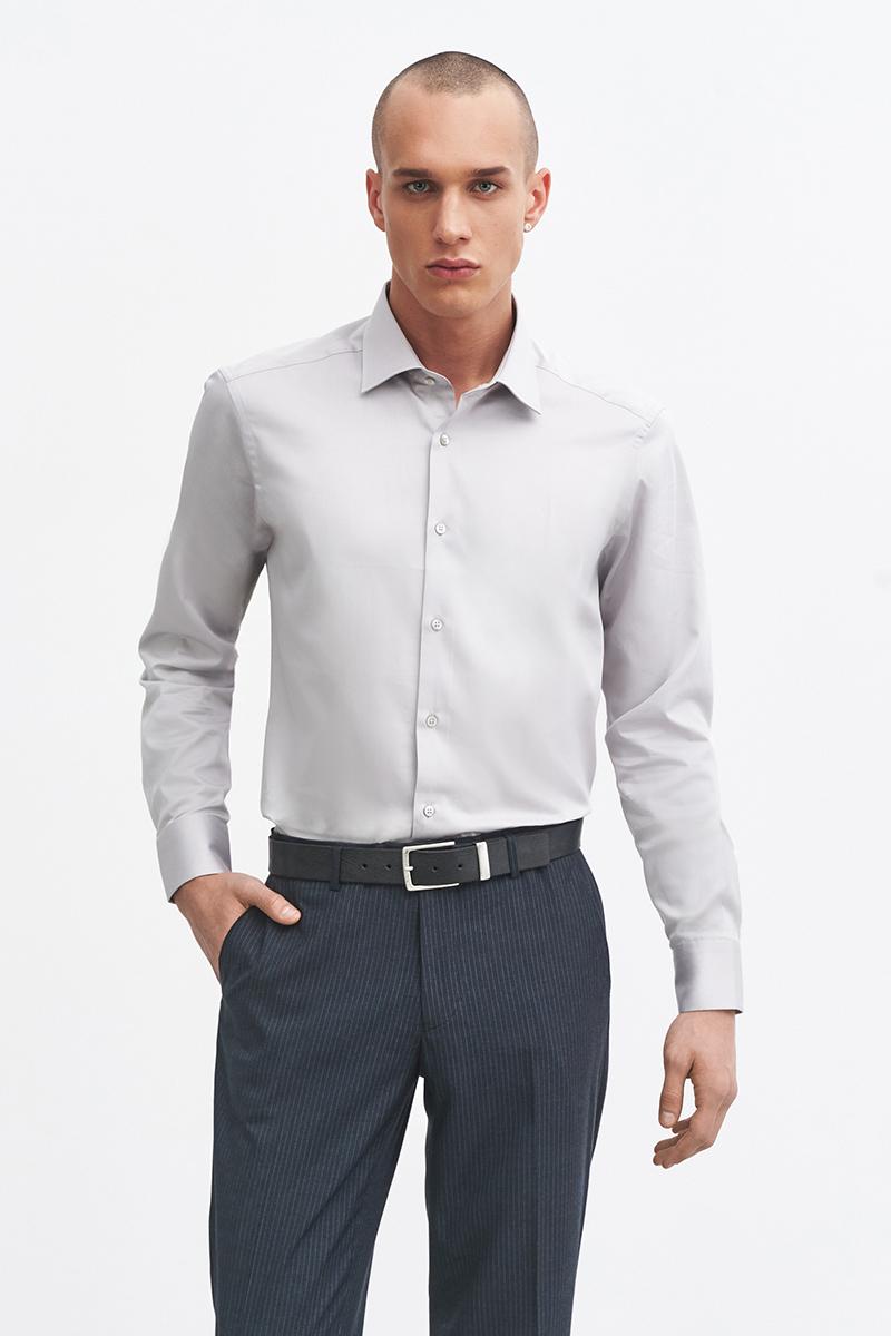 szara koszula męska