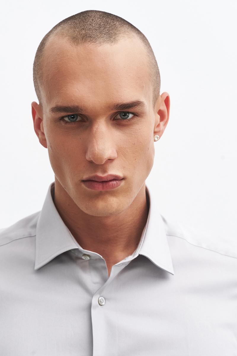 szara koszula męska