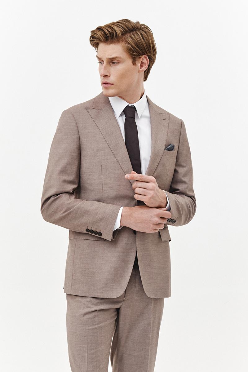 beżowa marynarka męska