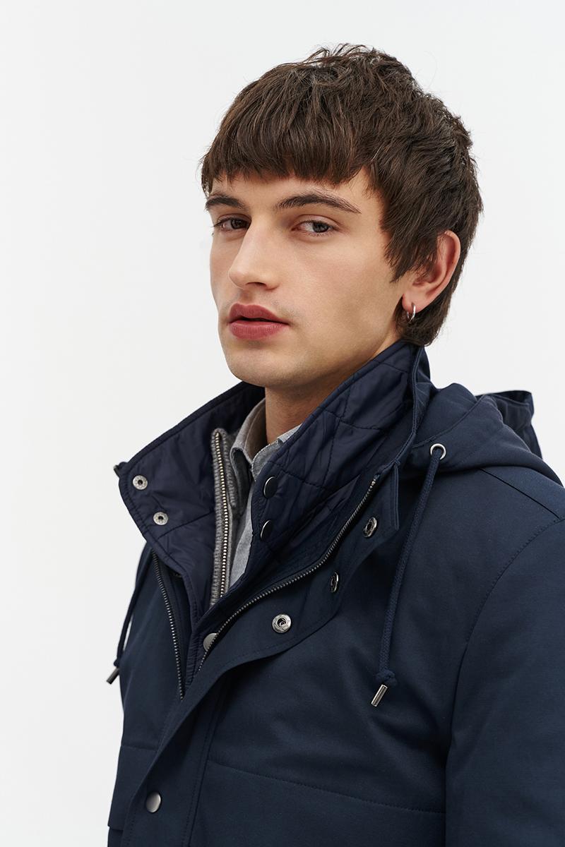 granatowa parka męska