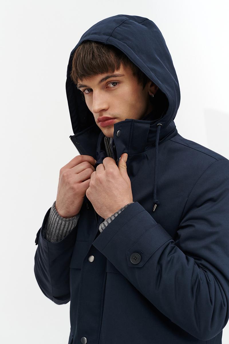 granatowa parka męska