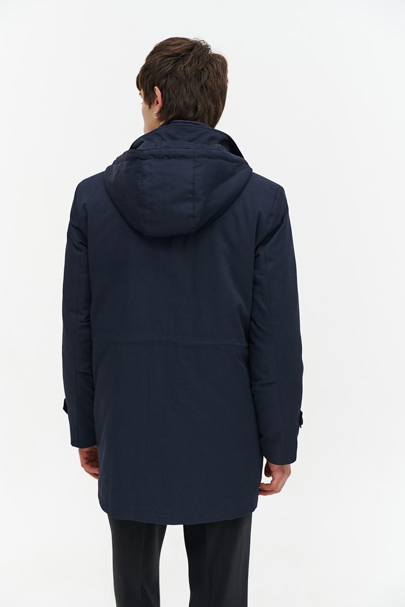 granatowa parka męska